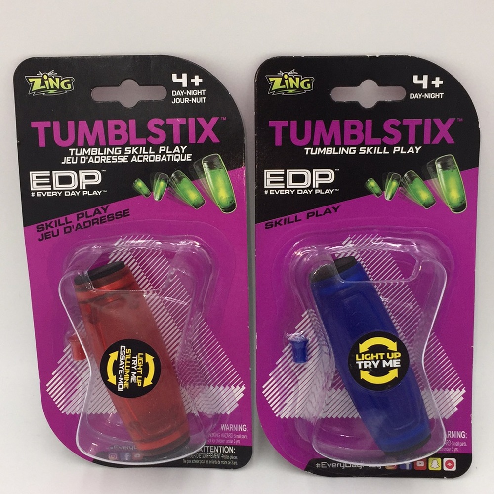 Tumblstix Tumbling Skill Play Toys Red & Blue